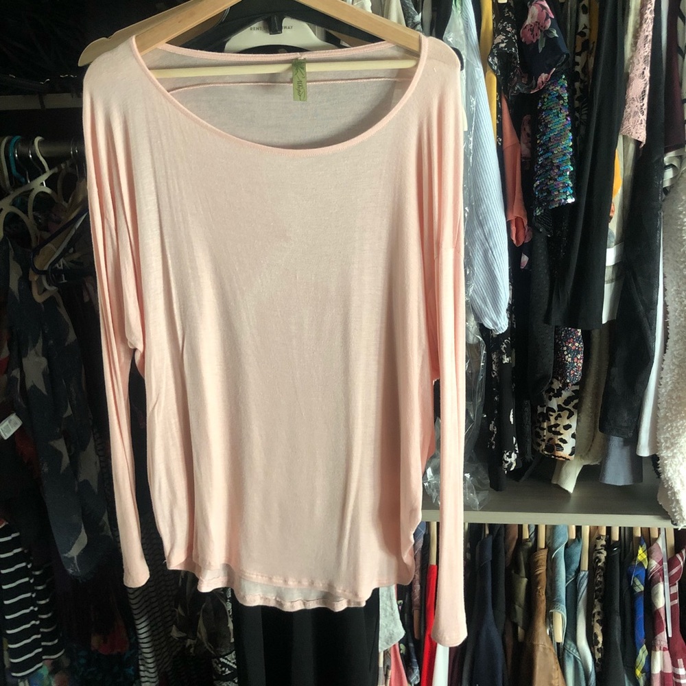 Pink drapey top